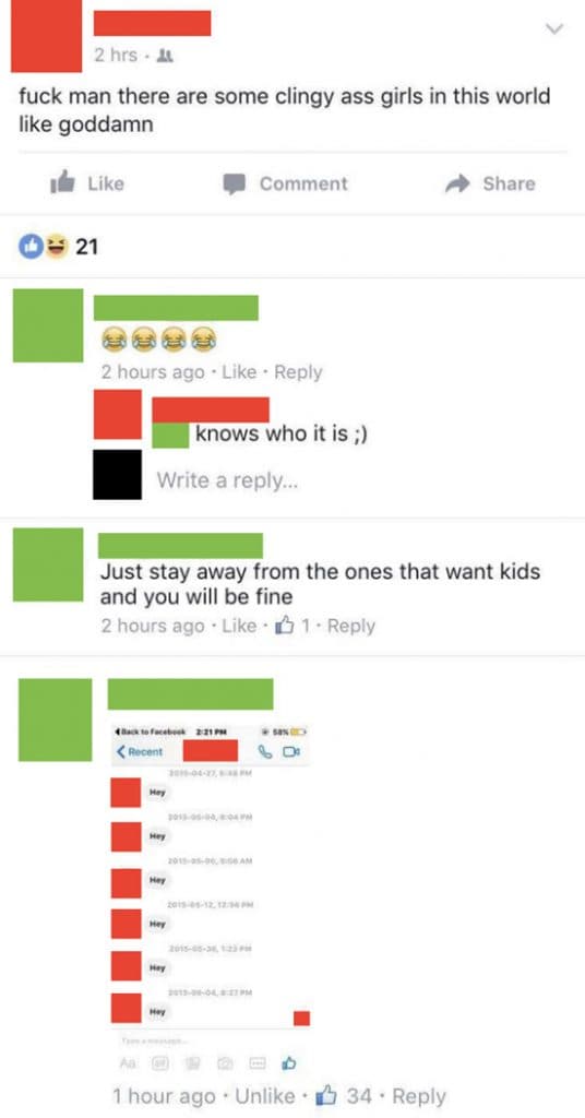 GUY CALLS OUT CLINGY GIRLS, GETS EXPOSED — fail moment