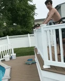 JUMPING INTO A POOL. MINUS THE JUMP PART β fail moment