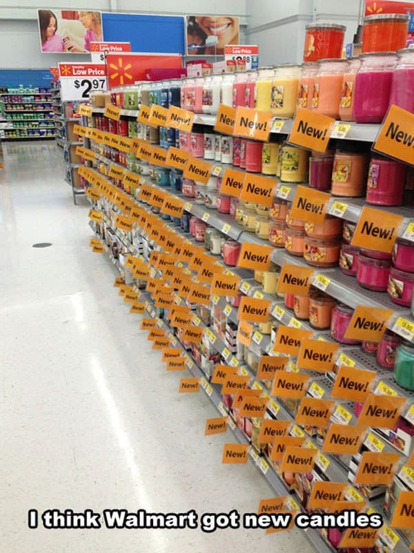 When you really want to let the customer know something is new — fail moment