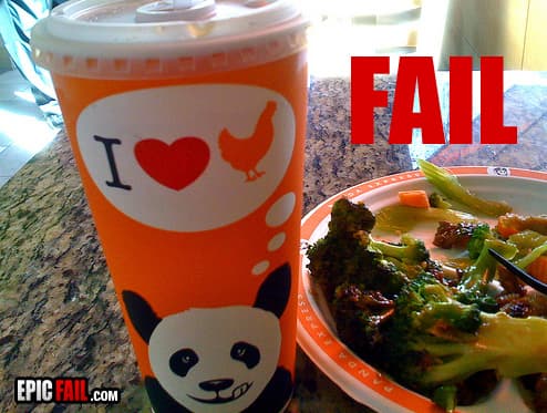 This must be a cup from Temu Panda Express — fail moment