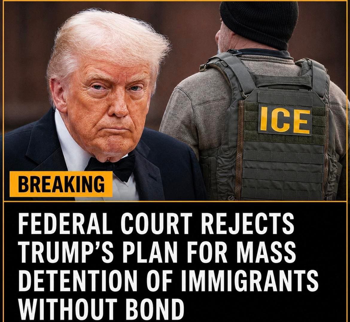 Federal Court Blocks Donald Trump’s Push for Mass Immigrant Detention Without Bail — viral news clip