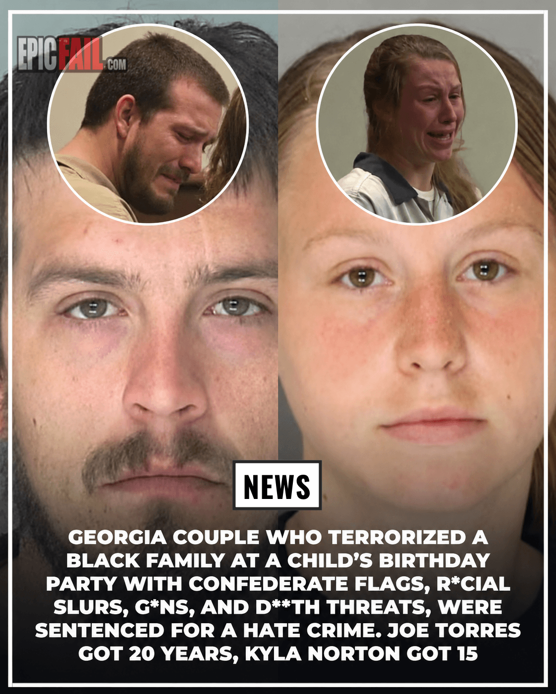 Georgia couple that terrorized black boy at birthday party got whats coming to them β viral news clip