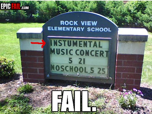 Moment: educational Institution Fail