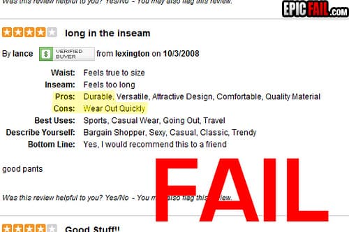 Caught on camera: customer Review Fail