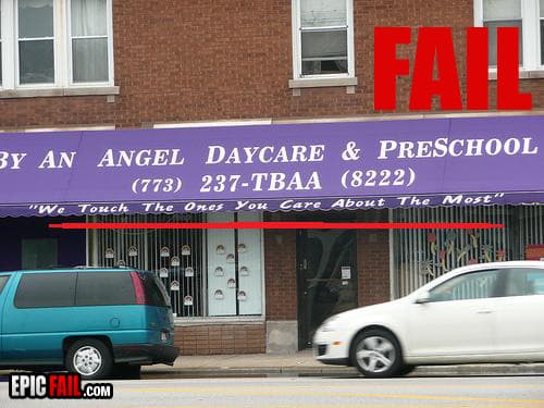 Caught on camera: daycare Sign Fail