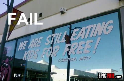Clip: eating Kids Sign Fail