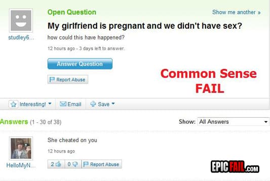 Moment: common Sense Fail