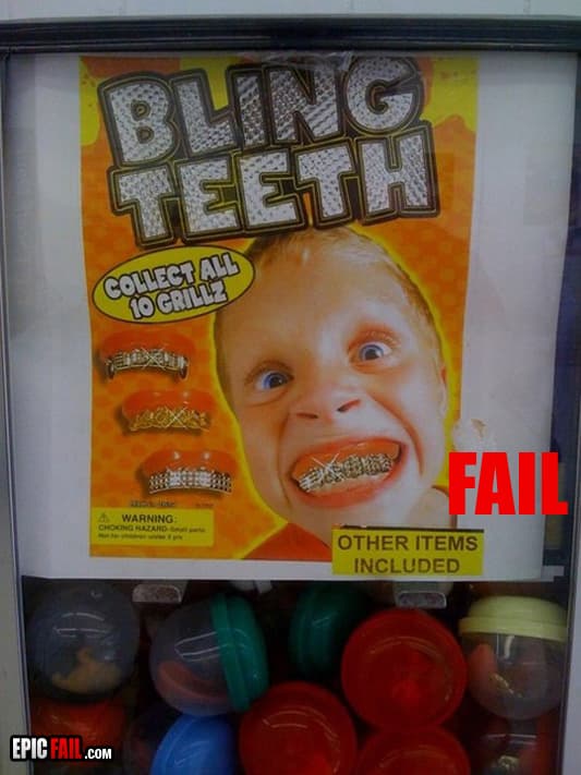 Clip: bling Teeth Fail
