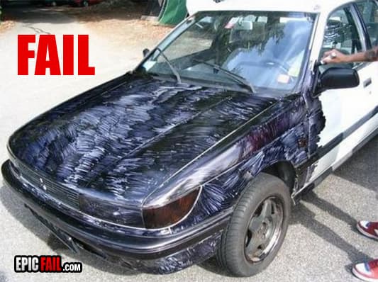 Moment: car Paint Job Fail