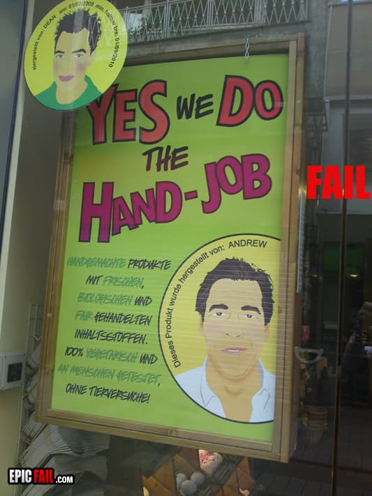 Caught on camera: store Sign Fail