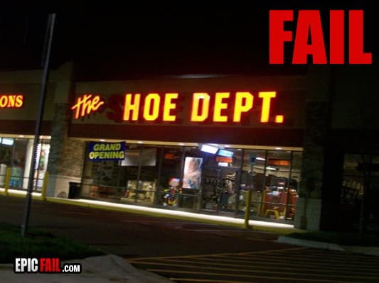 Caught on camera: shoe Store Sign Fail