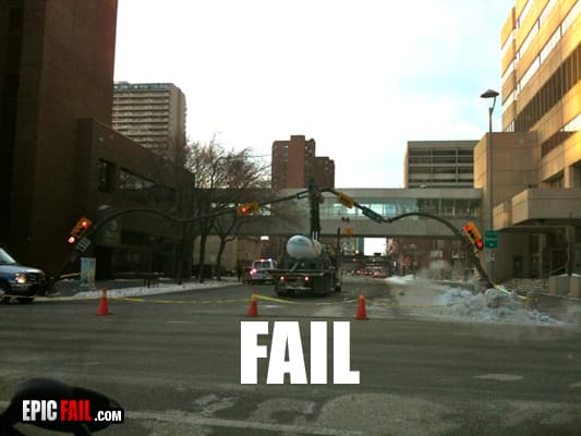 Scene: boom Truck Driving Fail