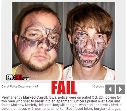 Caught on camera: disguise Fail