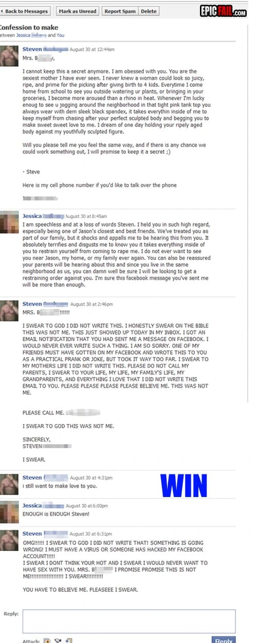 Scene: facebooking Win
