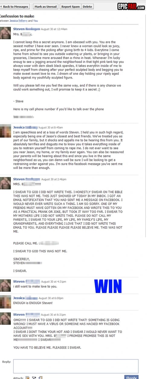 Scene: facebooking Win