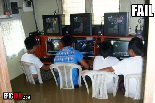 Caught on camera: computer Lab Fail