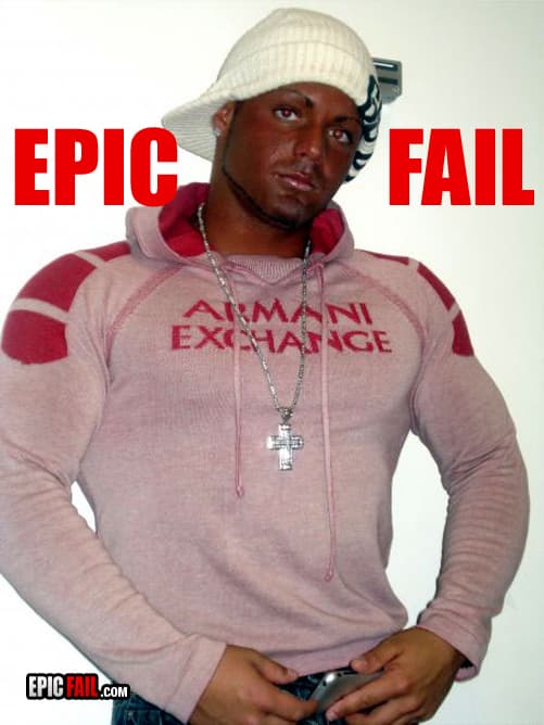 Scene: douchebag Epic Fail