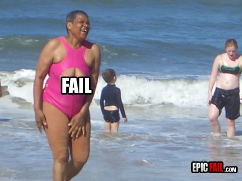 Caught on camera: epic Swimsuit Fail