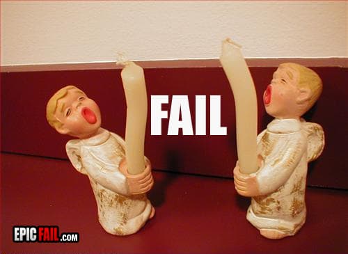 Clip: candle Holder Fail