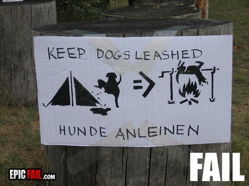 Watch: warning Sign Fail