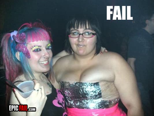 Caught on camera: cleavage Fail