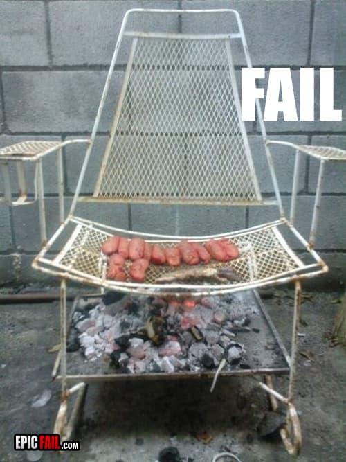 Caught on camera: bBQ Grill Fail