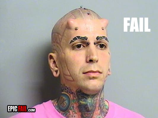 Scene: epic Body Modifications Fail