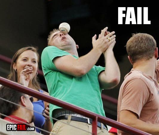 Clip: baseball Catch Fail