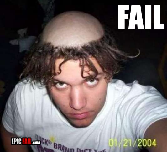 Moment: epic Hairstyle Fail