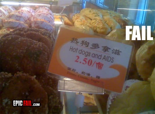 Caught on camera: epic Food Sign Fail