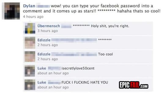 Caught on camera: facebook Fail