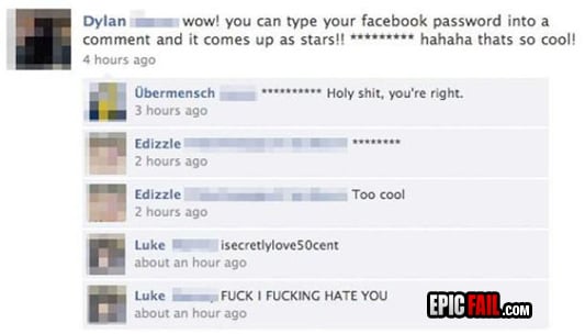 Caught on camera: facebook Fail