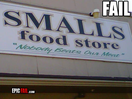 Scene: store Sign Fail
