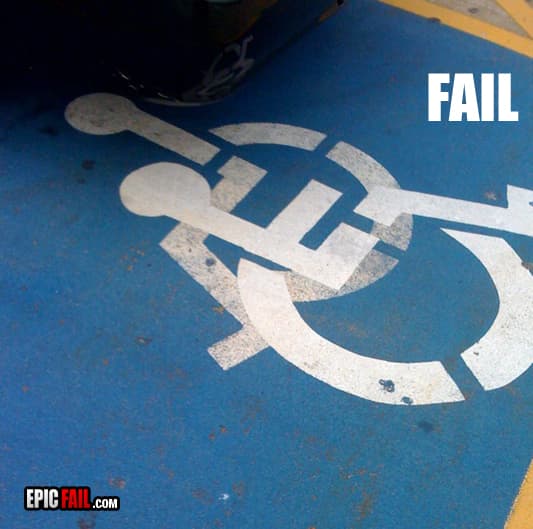 Watch: handicap Sign Fail