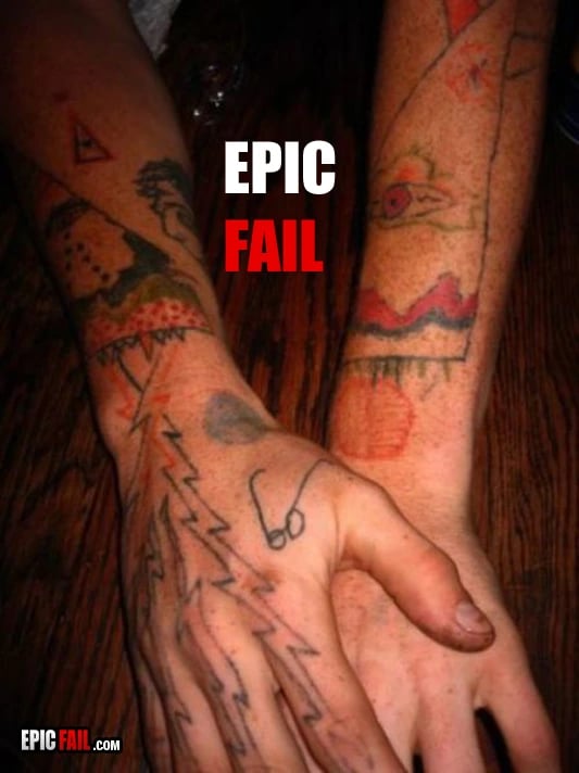 Scene: epic Tattoo Fail