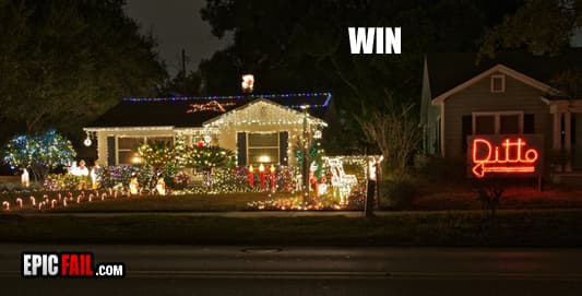 Moment: christmas Lights Win