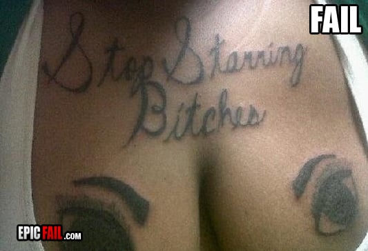 Scene: epic Tattoo Fail