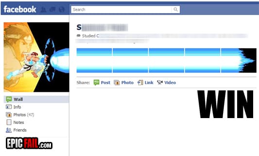 Caught on camera: facebook Profile Pic Win