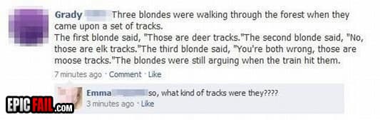 Clip: blonde Fail