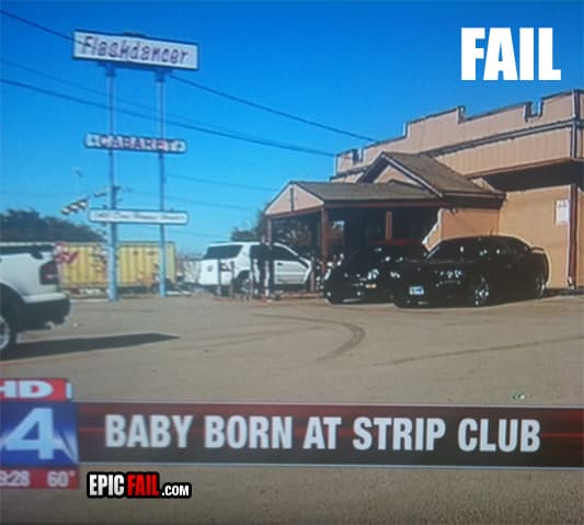 Caught on camera: birthplace Fail