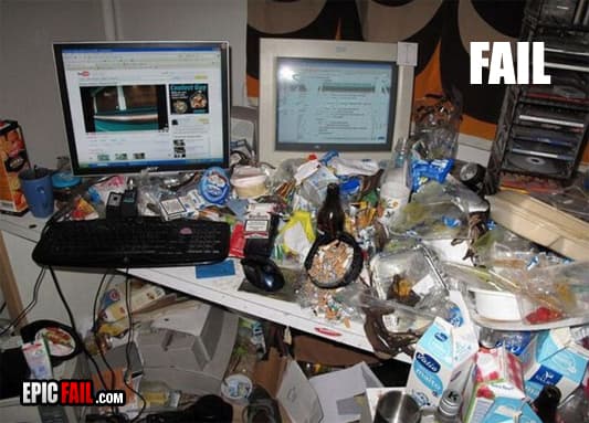 Caught on camera: cleanliness Fail