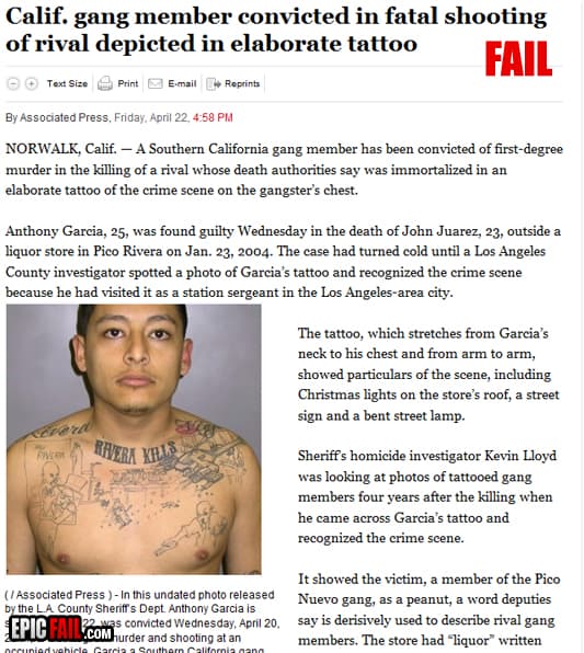 Caught on camera: elaborate Tattoo Fail