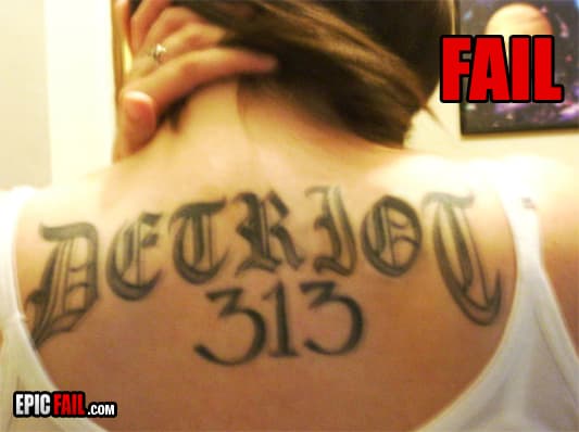 Scene: detroit Tattoo Fail