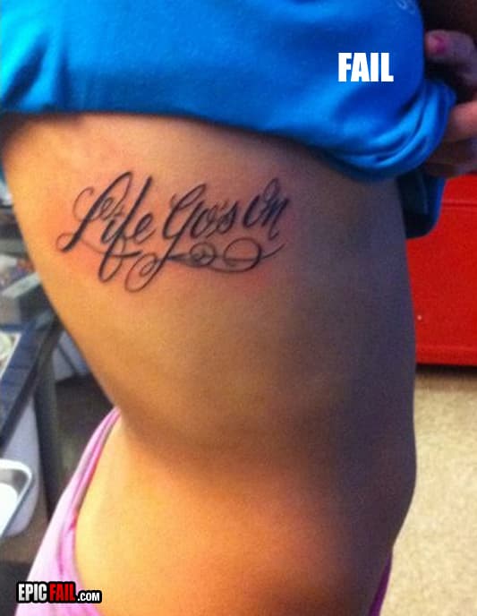 Watch: tattoo Fail