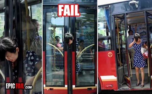 Caught on camera: bus Passenger Fail
