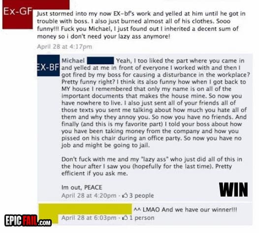 Watch: ex-Boyfriend Revenge Win