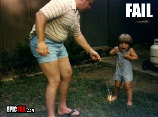 Caught on camera: father's Day Fail