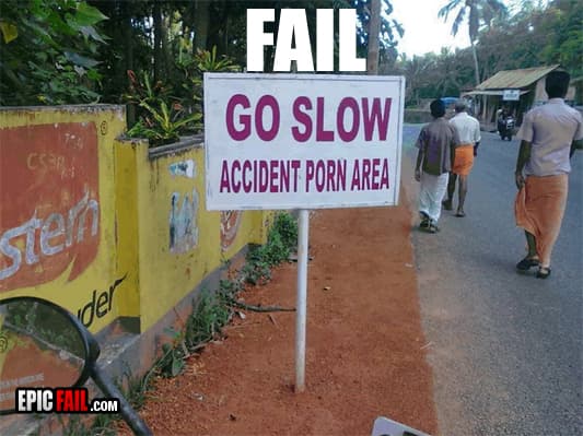 Watch: sign Fail