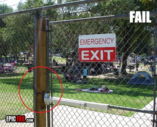 Scene: emergency Exit Fail