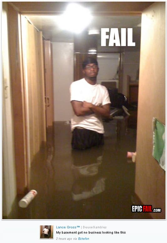 Caught on camera: basement Fail
